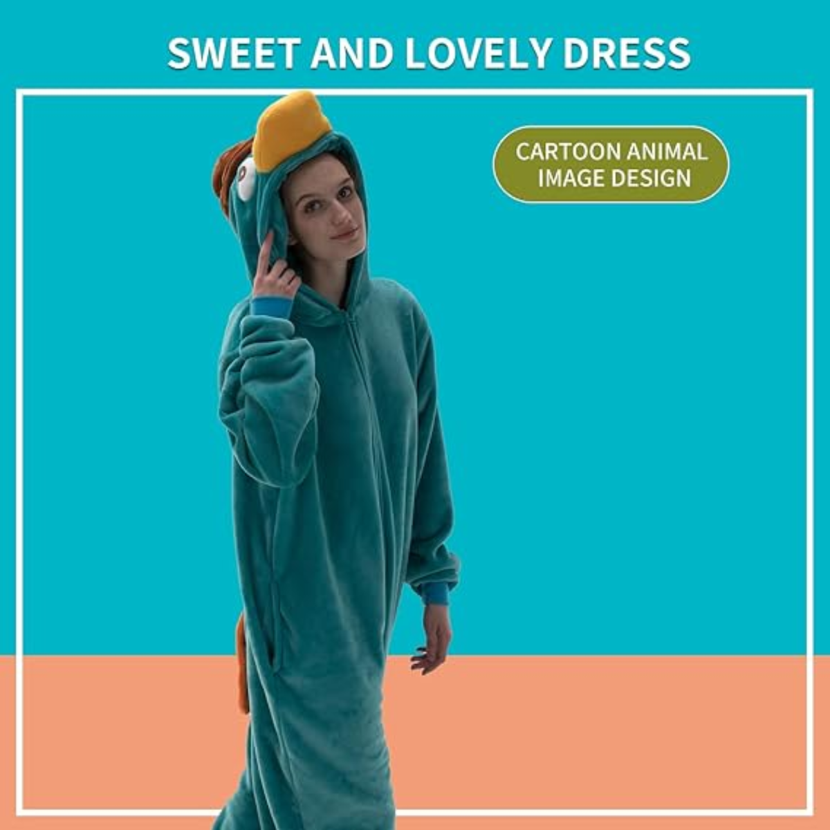 Green Animal Onesie Halloween Costume for Adults