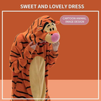 Orange Animal Onesie Halloween Costume for Adults
