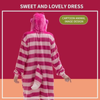Purple Cat Animal Onesie Halloween Costume for Adults