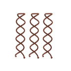 Spiral Bobby Pins for Girls and Women - Hair Bun Maker | Rounded Tips, Chip-Resistant Bun Twist Spiral Hair Pins | Secure Hold All-Day | Ideal Gifts for Women - 3Pcs, Brown