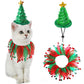 Cat & Small Dog Christmas Costume – Green Hat & Tutu Collar