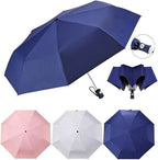 Sun Umbrella Compact Folding Travel Umbrella Auto Open and Close for Windproof, Rainproof & 99.9% UV Protection Parasol with Black Anti-UV Coating