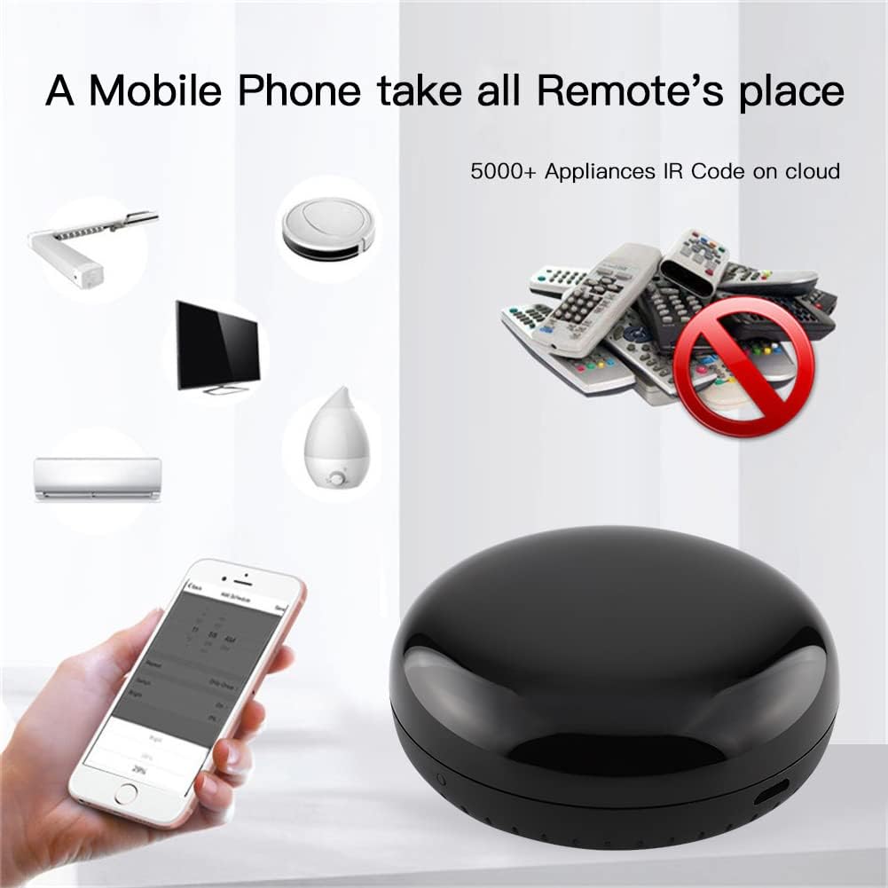 MOES WiFi Smart IR Remote Controller Smart Home Infrared Universal Remote Blaster,One for All Control AC TV DVD CD AUD SAT etc,Compatible with Alexa and Google Assistant,No Hub Required | One for All Control , Work with Alexa and Google Assistant