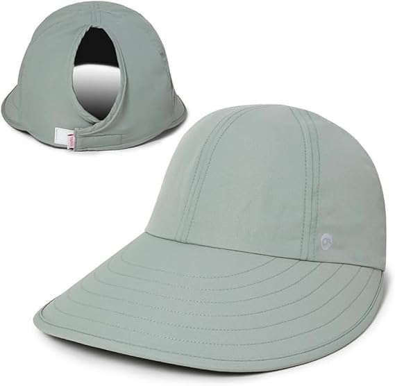 Ponyflo Sunblocker Wide Brim Hat, Patented Women’s Ponytail Sun Hat for Adults, UPF 50 Sun Protection
