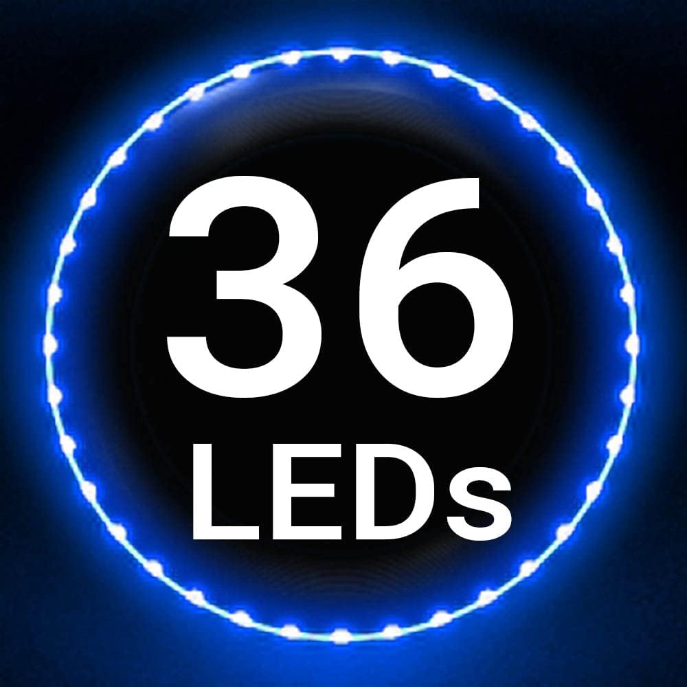TOSY Flying Disc - 108 RGB Multicolor or 36 Monocolor LEDs, Super Bright, Smart Modes, Easter Basket Stuffers Gift, Camping Toy for Kid/Teen/Adult, Auto Light Up, Rechargeable, Waterproof, 175g