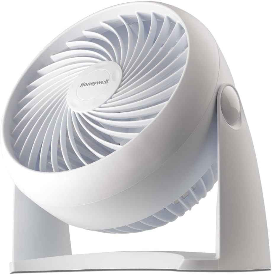 Honeywell TurboForce Air Circulator, Small Tabletop Fan, Quiet Personal Fan for Home or Office, 3 Speeds, 90 Degree Pivoting Head