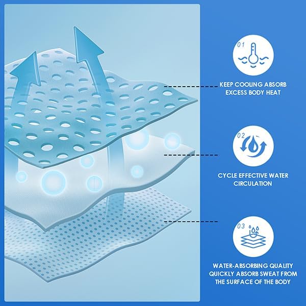 Cooling Towels (47"x12") for Neck and Face, Ice Towel for Hot Weather, Soft Breathable Chilly Gym Towels, Microfiber Towel for Work Out, Yoga, Running, Camping & More Activities