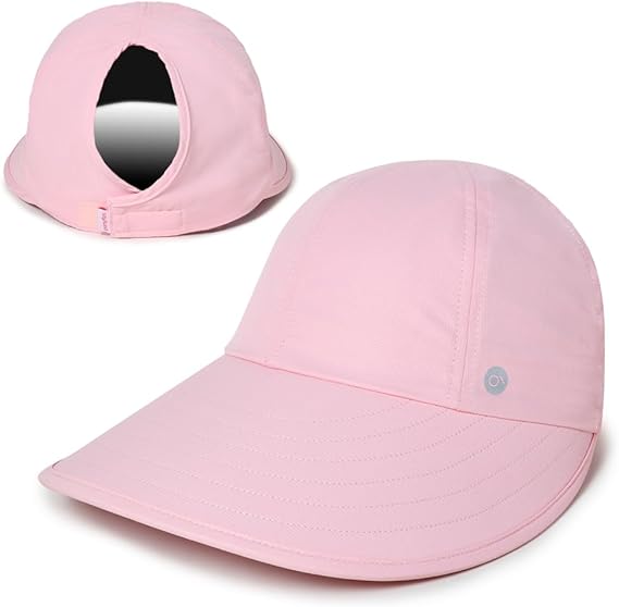 Ponyflo Sunblocker Wide Brim Hat, Patented Women’s Ponytail Sun Hat for Adults, UPF 50 Sun Protection