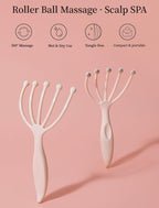 Scalp Massager & Gua Sha Tool Set - Manual Head Massager, Massage Comb for Relaxation & Stress Relief