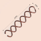 Spiral Bobby Pins for Girls and Women - Hair Bun Maker | Rounded Tips, Chip-Resistant Bun Twist Spiral Hair Pins | Secure Hold All-Day | Ideal Gifts for Women - 3Pcs, Brown
