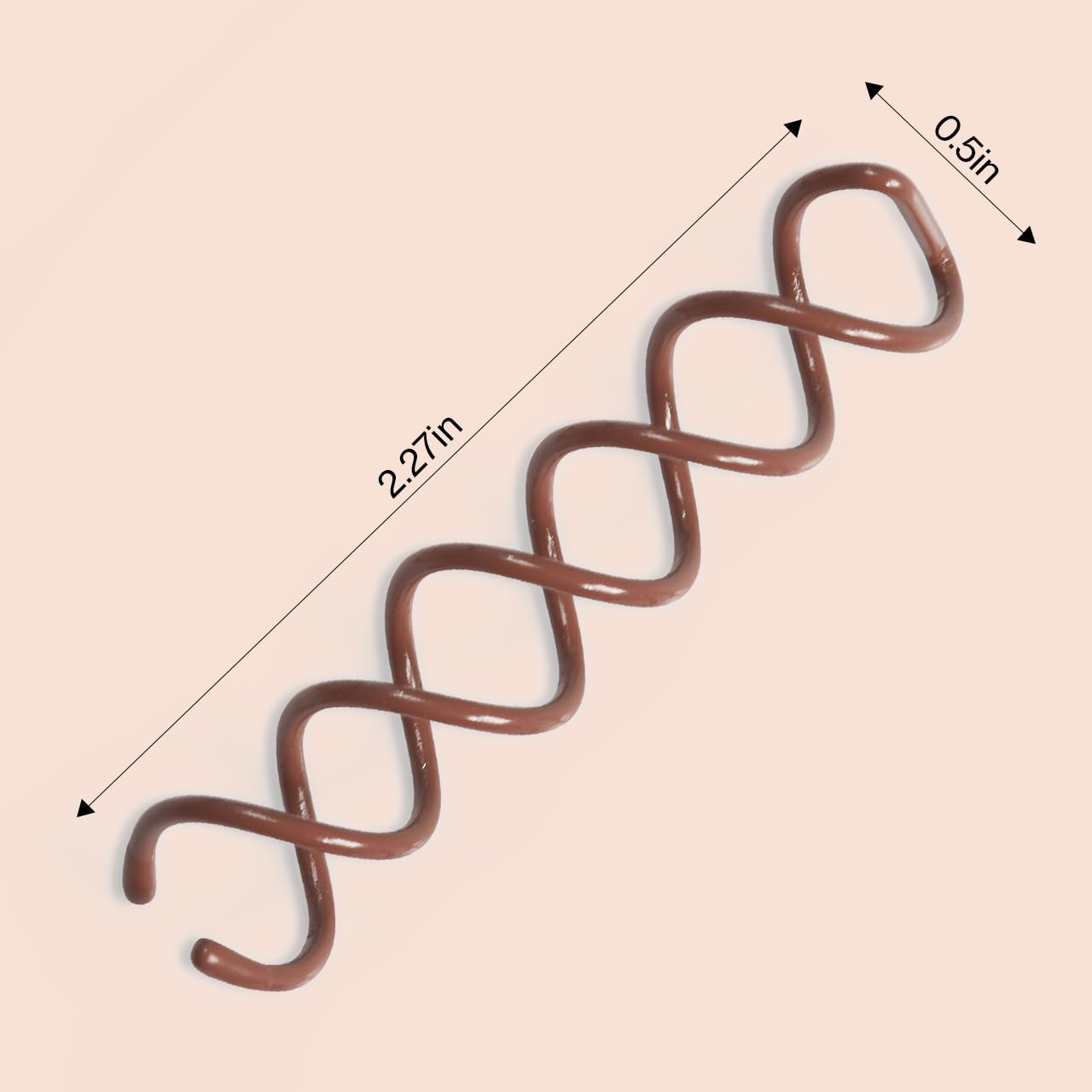 Spiral Bobby Pins for Girls and Women - Hair Bun Maker | Rounded Tips, Chip-Resistant Bun Twist Spiral Hair Pins | Secure Hold All-Day | Ideal Gifts for Women - 3Pcs, Brown
