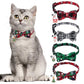 4 Pack Christmas Cat Collars with Bow Tie & Bell