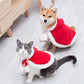 ANIAC Pet Christmas Costume – Cozy Cloak & Hat Set for Cats and Small Dogs