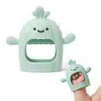Momcozy 2 Pack Baby Teething Toys, Food Grade Silicone Baby Teethers for 0–12 Months, Baby Teether Mitten Wrist Teether Set, Easy Grip Teething Relief with Multiple Chew Points
