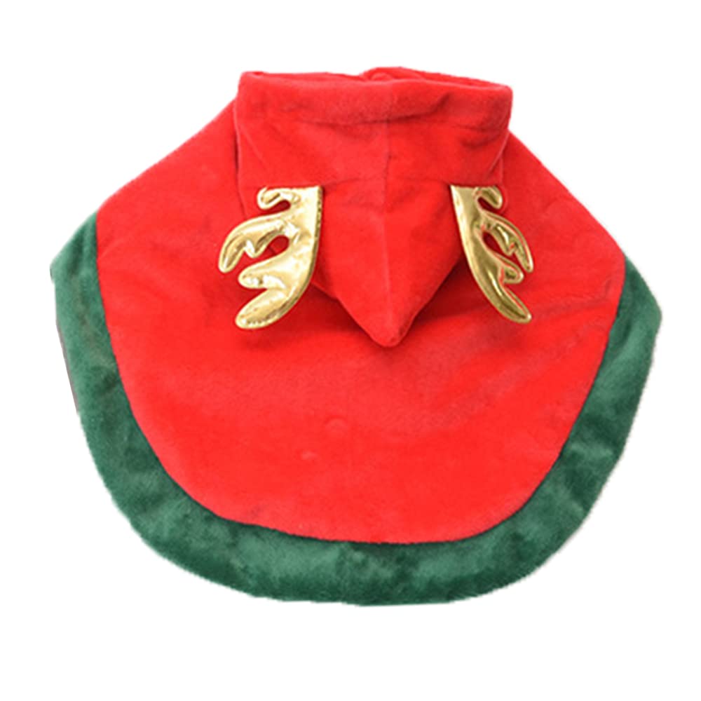 ANIAC Pet Christmas Costume – Cozy Cloak & Hat Set for Cats and Small Dogs