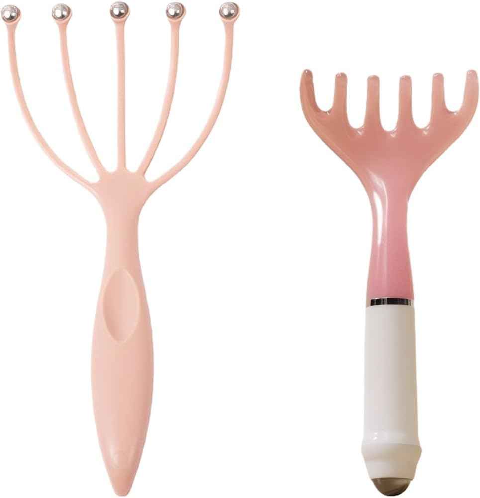 Scalp Massager & Gua Sha Tool Set - Manual Head Massager, Massage Comb for Relaxation & Stress Relief