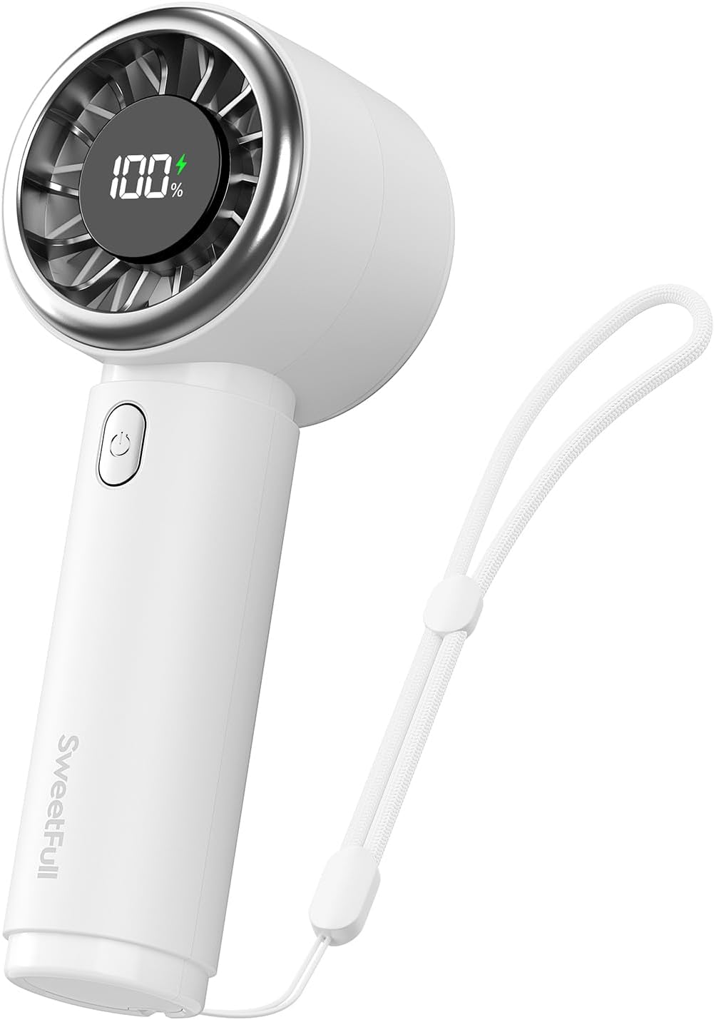 SWEETFULL Mini Fan Portable - Cute Handheld Turbo Fan with Rechargeable Battery, 5 Speeds, Small Hand Personal Travel Essentials for Women, Girls, Kids, Lash, Makeup