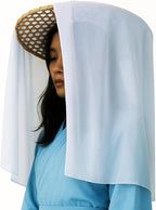 zonzxcv Handmade Chinese Ancient Chivalrous Heroine Bamboo Hat with Veil White