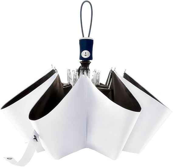 Sun Umbrella Compact Folding Travel Umbrella Auto Open and Close for Windproof, Rainproof & 99.9% UV Protection Parasol with Black Anti-UV Coating