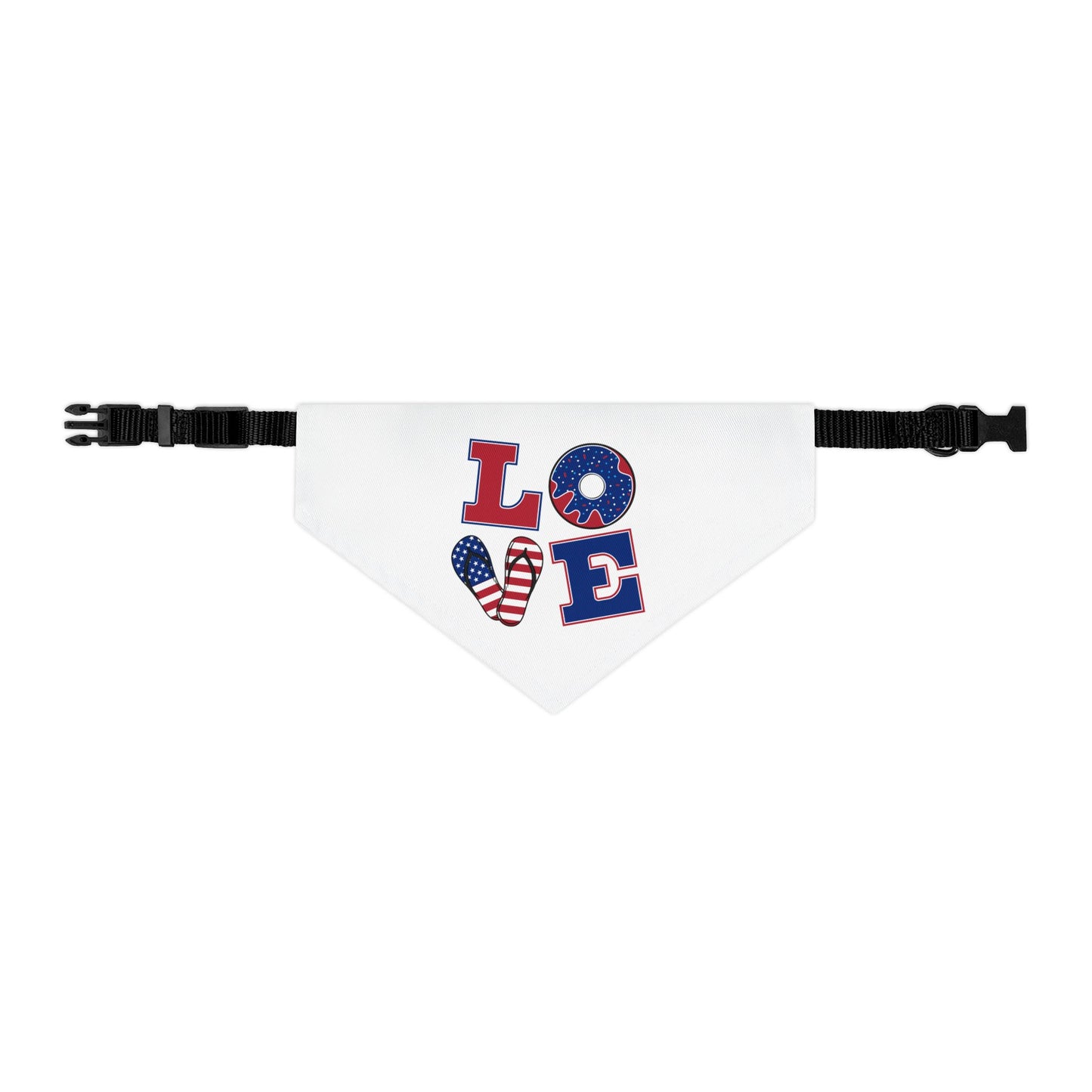 Patriotic Pet Bandana Collar - Celebrate Love, Perfect for July 4th, Dog Lovers, Pet Fashion, Cute Dog Accessories