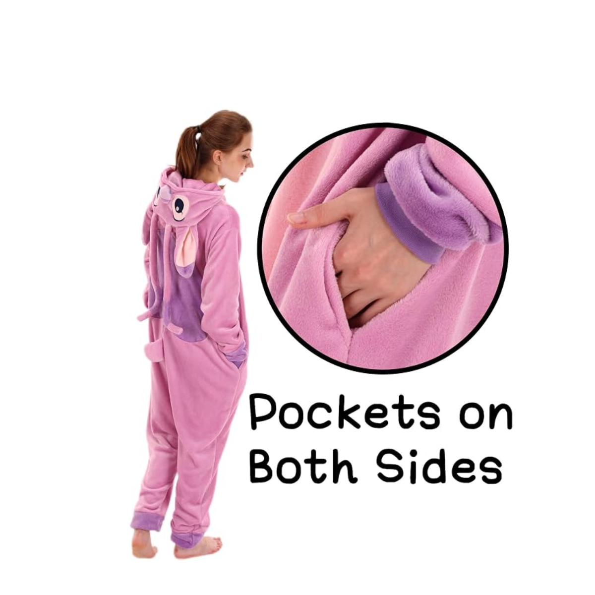 Pink Animal Onesie Halloween Costume for Adults