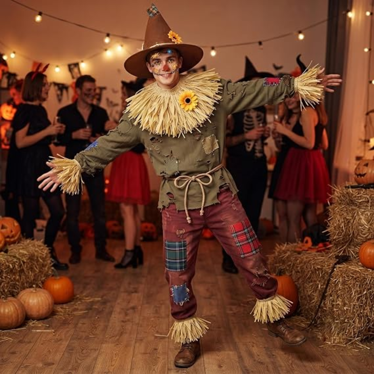 Scarecrow Halloween Costume Accessories Set for Adults