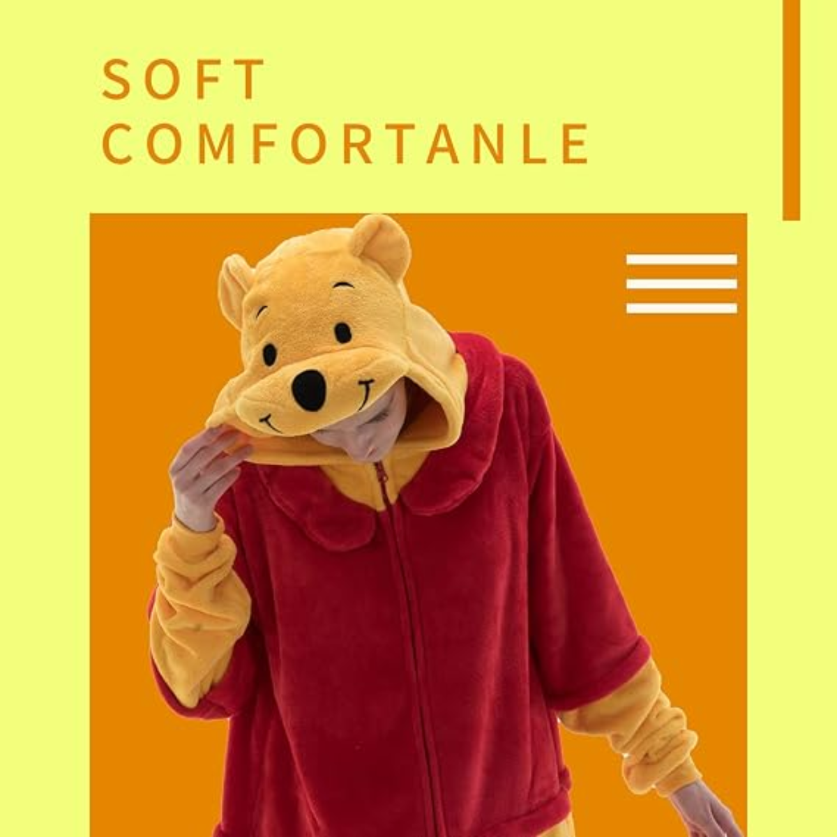 Red Yellow Animal Onesie Halloween Costume for Adults