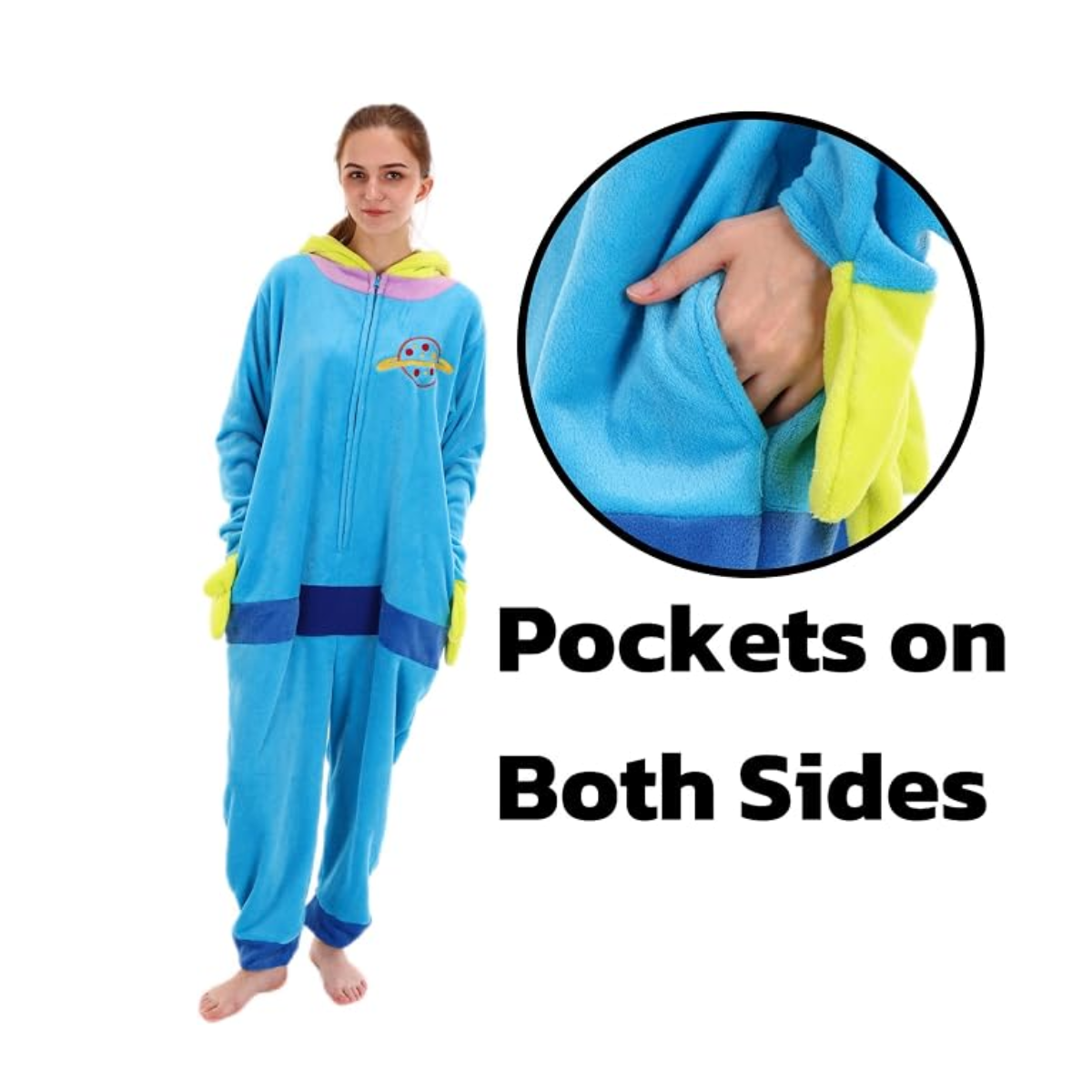 Green Blue Animal Onesie Halloween Costume for Adults