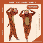 Orange Animal Onesie Halloween Costume for Adults