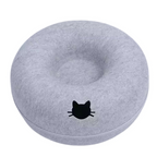 Felt Donut Cat Bed with Breather Hole – 2-in-1 Tunnel & Hideaway