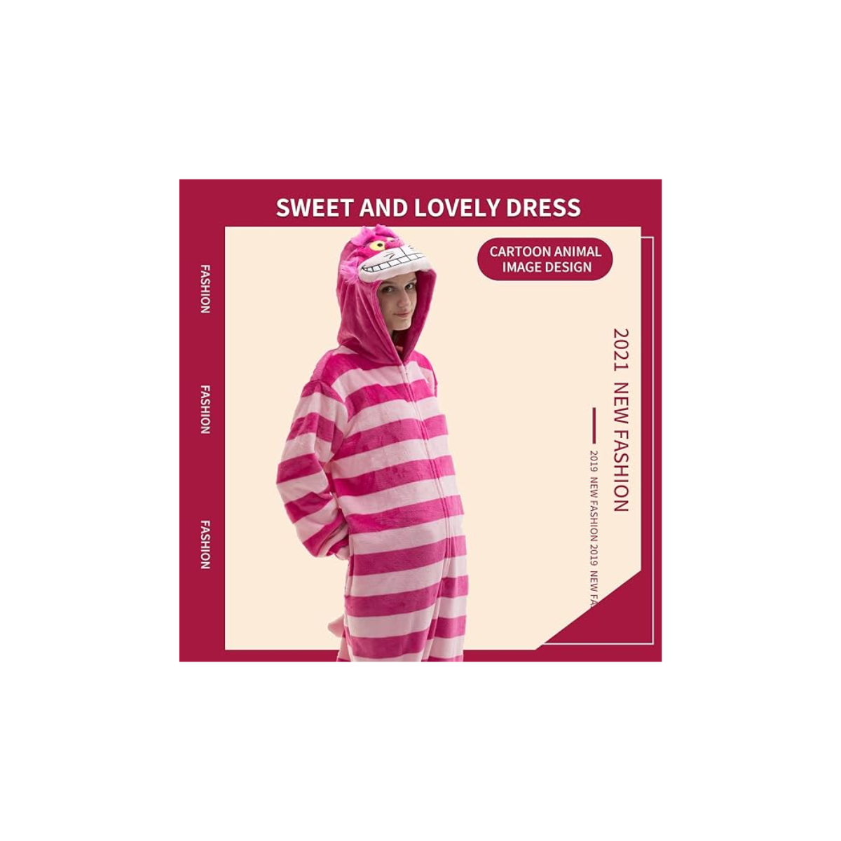 Purple Cat Animal Onesie Halloween Costume for Adults
