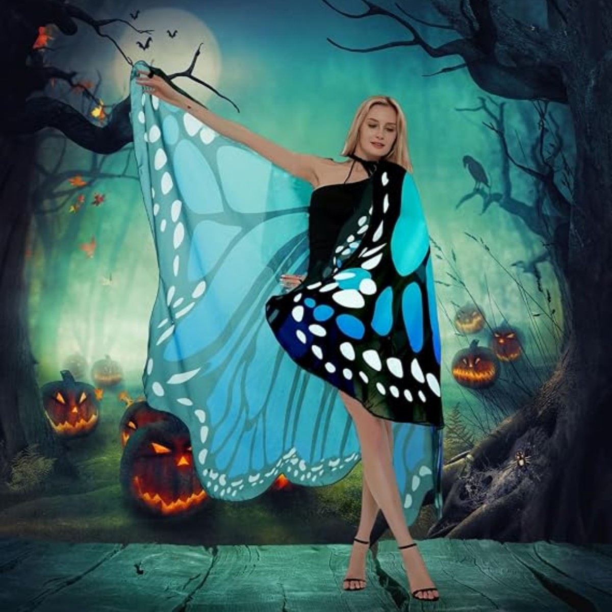 Women’s Butterfly Halloween Costume Wings Cape Set