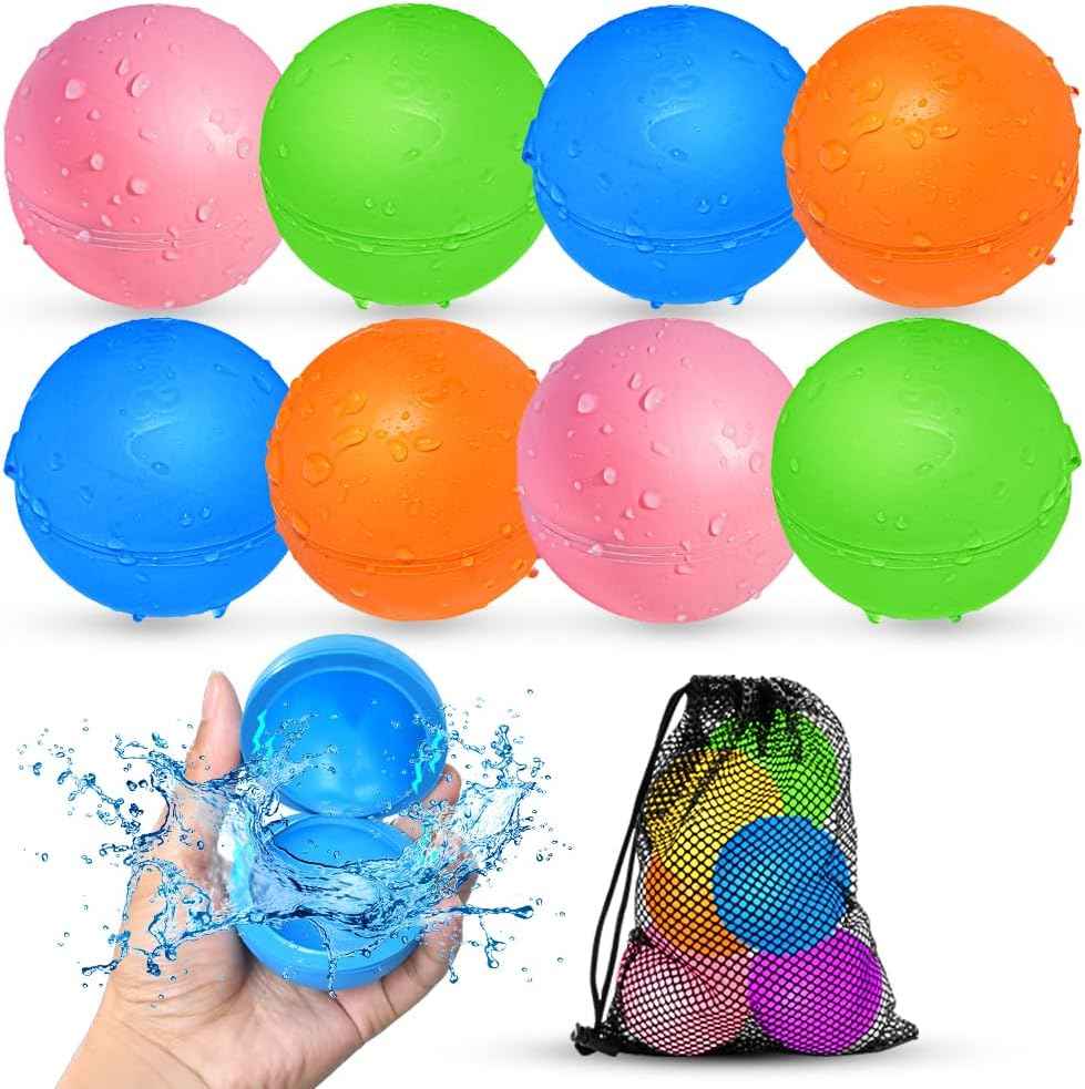 Reusable Water Balloons, Pool Beach Water Toys for Boys and Girls, Summer Toys for Kids Ages 3-12, Magnetic Water Ball for Outdoor Activities