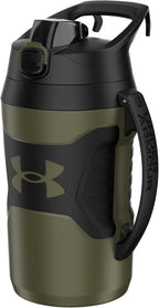Insulated Water Bottle with Handle & Fence Hook, Half Gallon Sports Water Jug, Leak-Resistant & BPA-Free for Baseball, Football & Gym