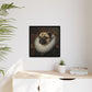 Custom Whimsical Pug Portrait Canvas, Cute Dog Art Print, Pet Lover Gift, Home Decor, Fun Wall Art, Quirky Dog Painting