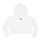 Cropped Hoodie Sweatshirt for Women with Cropped Design and Ribbed Cuffs
