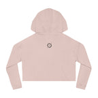 Cropped Hoodie Sweatshirt for Women with Cropped Design and Ribbed Cuffs