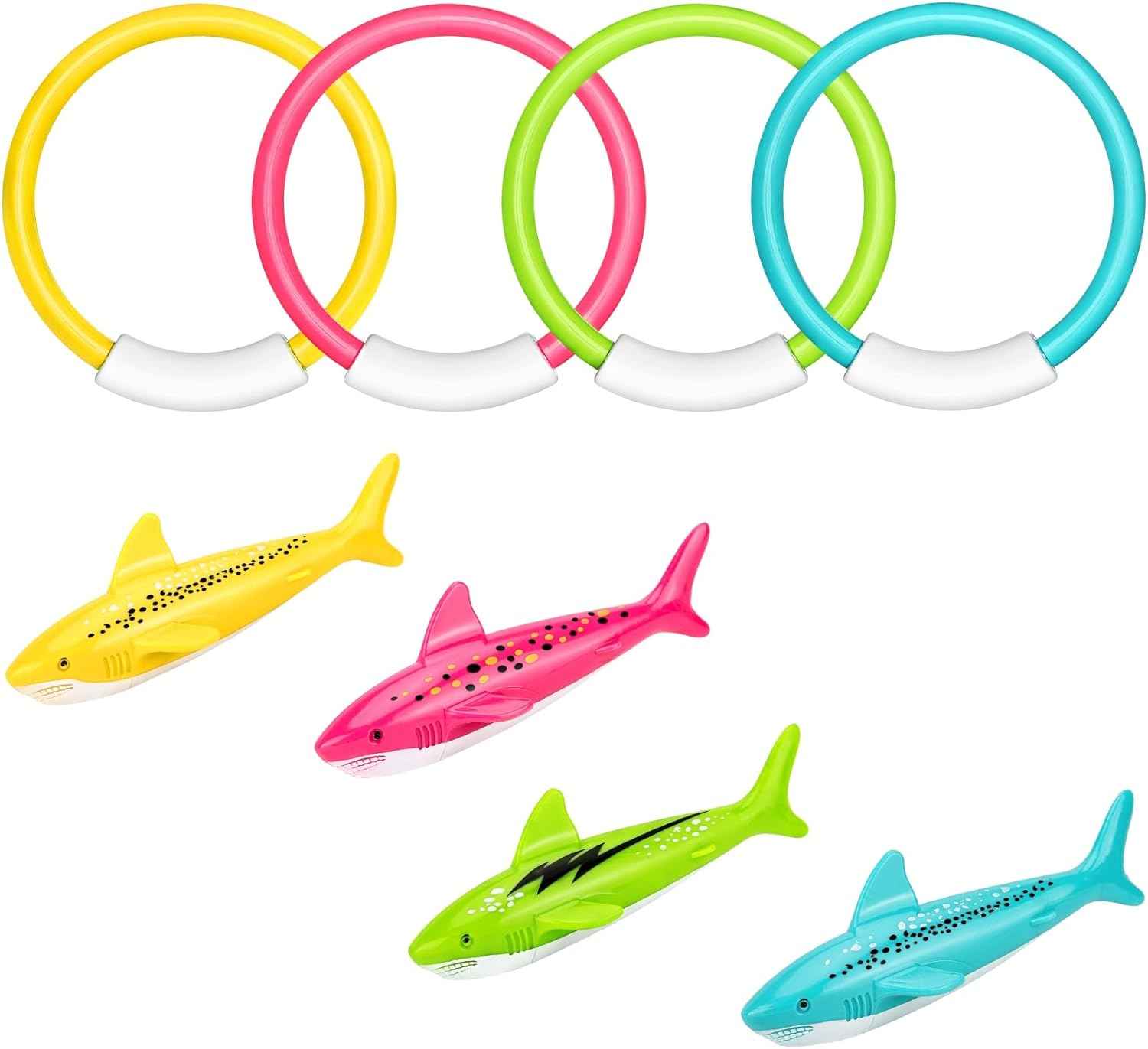Korlon Tec Underwater Pool Toys for Kids Ages 4-8 8-12, Summer Training Swim Pool Diving Toys Set for Fun Water Games