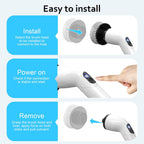 TUYU Replaceable Brush Heads Electric Spin Scrubber,4 Pack Brush Heads & 4 pcs Extra Brushes Kit, Cordless Spin Scrubber Power Cleaning Brush for Bathroom Floor