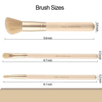 Real Perfection Makeup Brush Set 16 Pcs with 1 Eyebrow Razor Premium Synthetic Foundation Powder Concealers Eyeshadow Blush Makeup Brushes Make up Brushes Kit