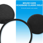 20 Pack Mouse Ears Solid Bow ears Headband for Birthday Party Supplies and Mouse Themed costume Cosplay Decoration