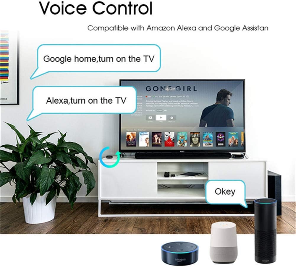 MOES WiFi Smart IR Remote Controller Smart Home Infrared Universal Remote Blaster,One for All Control AC TV DVD CD AUD SAT etc,Compatible with Alexa and Google Assistant,No Hub Required | One for All Control , Work with Alexa and Google Assistant