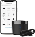 BroadLink RM4mini Smart Remote Hub - WiFi IR Blaster for TV Remote, Smart AC Controller, Works with Alexa/Google Home/IFTTT | TV Smart Remote Works with Alexa/Google Home/IFTTT, 360° 38KHz IR Blaster, Voice Control, Only Support 2.4GHz WiFi