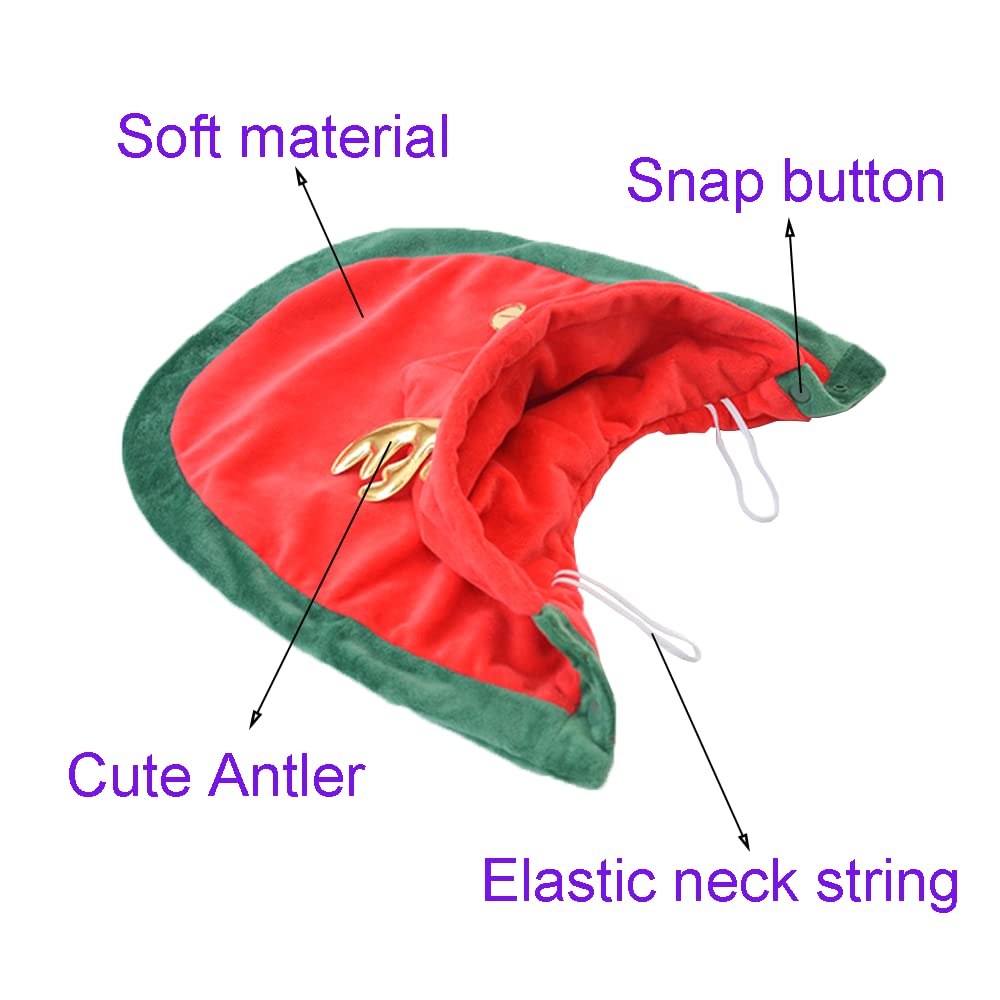 ANIAC Pet Christmas Costume – Cozy Cloak & Hat Set for Cats and Small Dogs