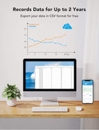 GoveeLife Smart Air Quality Monitor with PM2.5 H5106, LED Display Wired | Indoor temperature humidity sensors, 2s refresh, 2-year data storage, for home & office, 2.4G Wi-Fi only