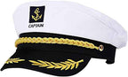 Adult Yacht Captain Hat White Sailor Hat for Women Men Yacht Boat Sailor Captain Cap Marine Admiral Costume Party Cosplay Accessory
