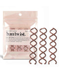 Spiral Bobby Pins for Girls and Women - Hair Bun Maker | Rounded Tips, Chip-Resistant Bun Twist Spiral Hair Pins | Secure Hold All-Day | Ideal Gifts for Women - 3Pcs, Brown