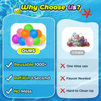 Reusable Water Balloons, Pool Beach Water Toys for Boys and Girls, Summer Toys for Kids Ages 3-12, Magnetic Water Ball for Outdoor Activities