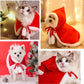 ANIAC Pet Christmas Costume – Cozy Cloak & Hat Set for Cats and Small Dogs