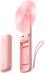 Aecooly Slim Portable Fan, Thin Handheld Fan, USB Rechargeable Mini Personal [24H Max Cooling Time], Battery Powered Small Foldable Pocket for Travel, Summer, Gifts for Women, Girls